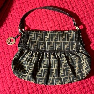 Authentic Fendi Zucca Shoulder Bag